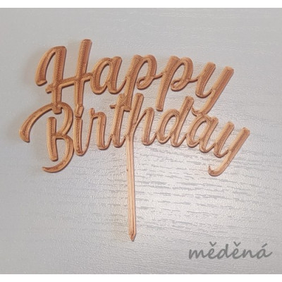 Happy Birthday č.10 - plastový zápich