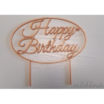 Happy Birthday č.6 - plastový zápich