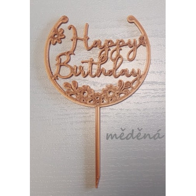 Happy Birthday č.7 - plastový zápich