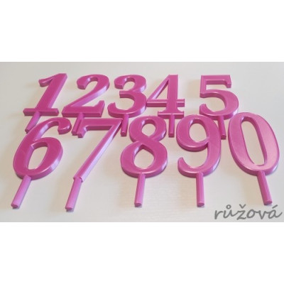 Velké 3D číslo dle výběru - plastový zápich