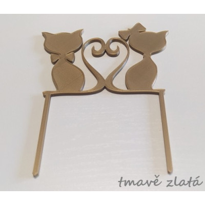 Kočičky sedící pár- plastový zápich