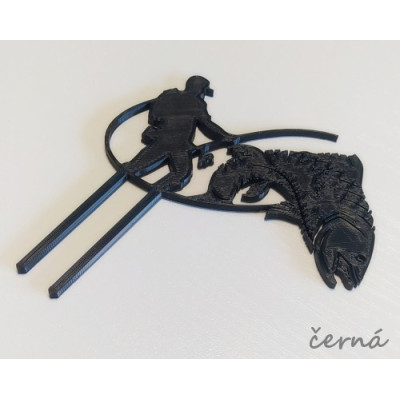 Lovící rybář - plastový zápich