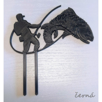 Lovící rybář - plastový zápich