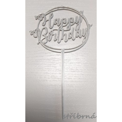 Happy Birthday č.11 - plastový zápich