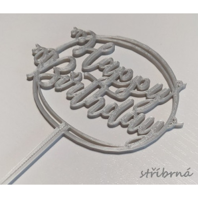 Happy Birthday č.11 - plastový zápich