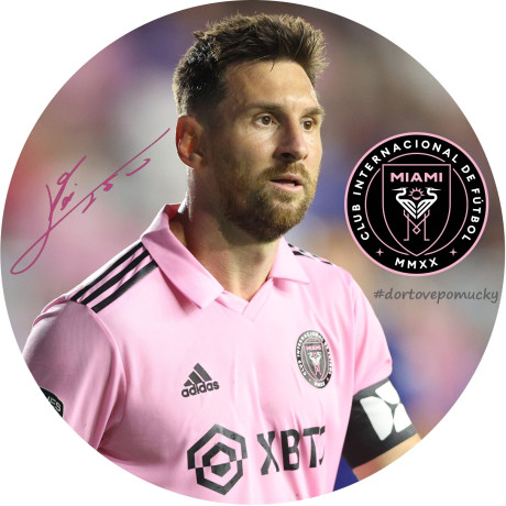 Messi Miami - jedlý papír 20 cm 