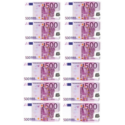 Bankovky 500 EUR jedlý papír A4