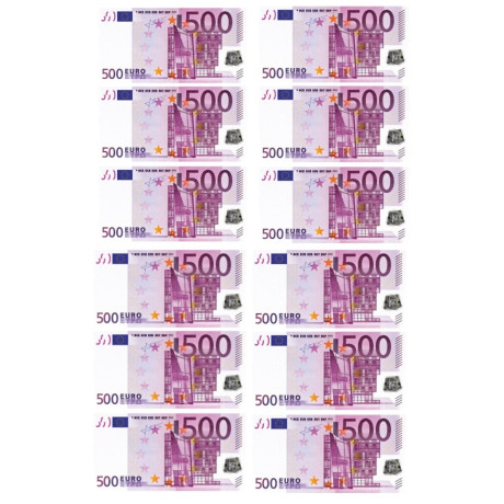 Bankovky 500 EUR jedlý papír A4