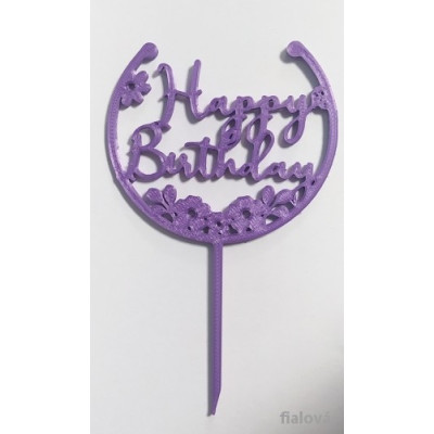 Happy Birthday č.7 - plastový zápich