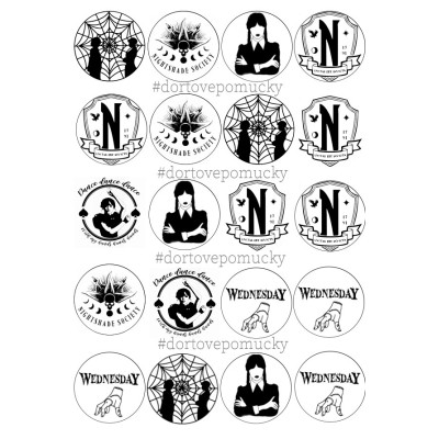 Wednesday č.9 jedlý papír