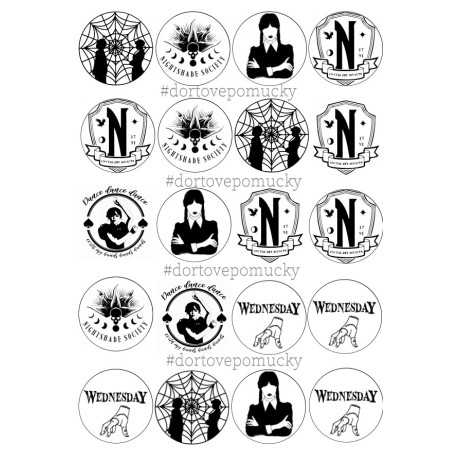 Wednesday č.9 jedlý papír