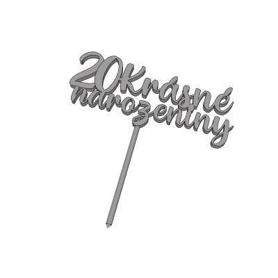 Krásne narozeniny č.5 - plastový zápich