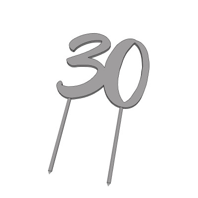 Číslice 30 - plastový zápich