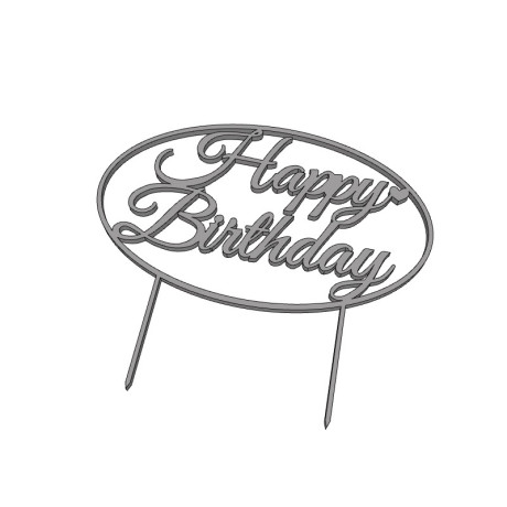 Happy Birthday č.6 - plastový zápich