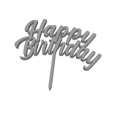 Happy Birthday č.10 - plastový zápich