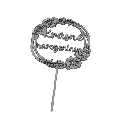 Krásne narozeniny č.8- plastový zápich