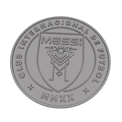 Messi znak barevný - plastová dekorace