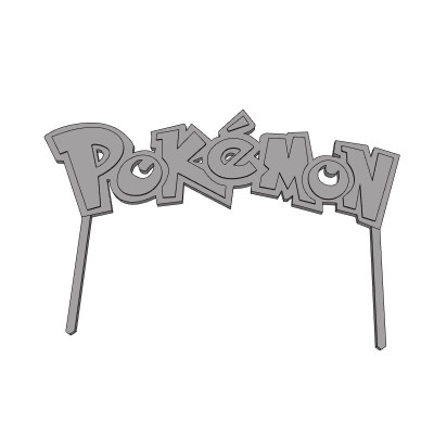 Pokémon barevný - plastový zápich