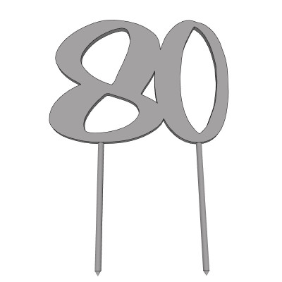 Číslice 80- plastový zápich