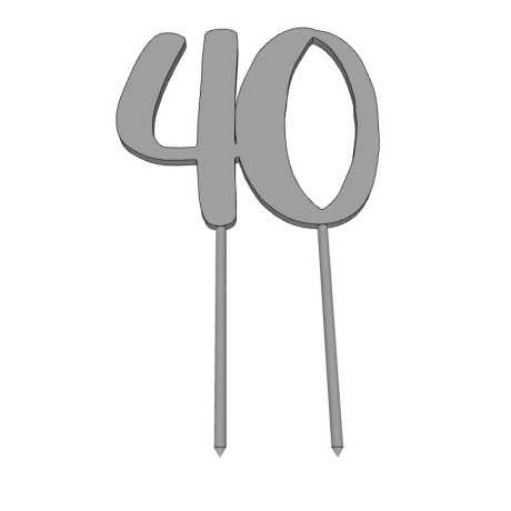 Číslice 40 - plastový zápich