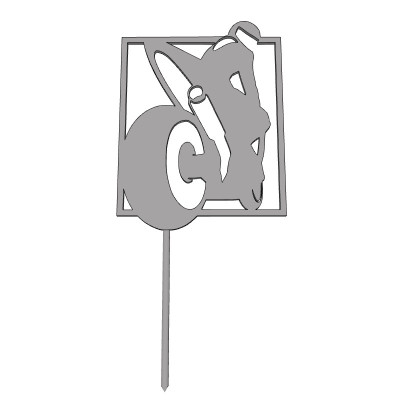 Motorka v rámečku - plastový zápich