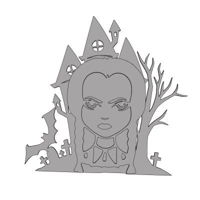 Wednesday č.10 - plastová dekorace