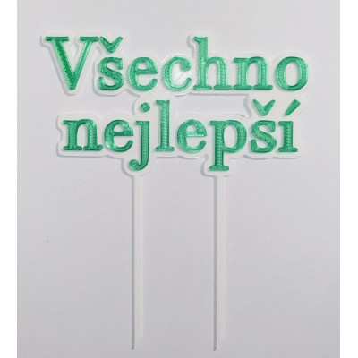 Všechno nejlepší č.7 - plastový zápich