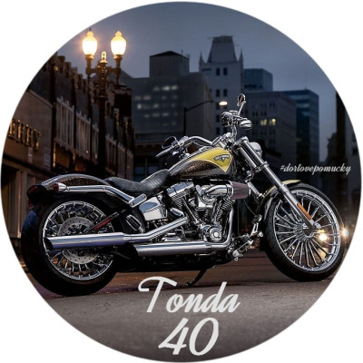 Motorka Harley - jedlý papír