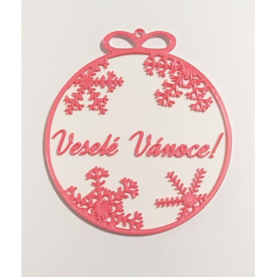 Vánoční baňka 1 - plastová dekorace