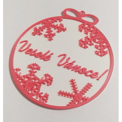 Vánoční baňka 1 - plastová dekorace