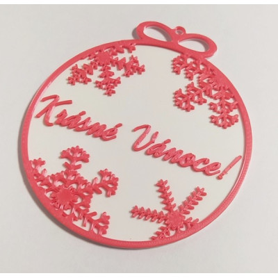 Vánoční baňka 2 - plastová dekorace