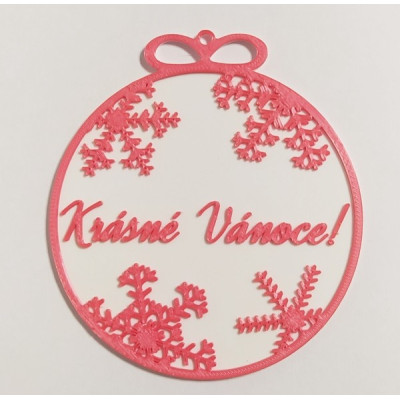 Vánoční baňka 2 - plastová dekorace