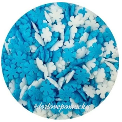 Modro - bílé cukrové vločky 50 g