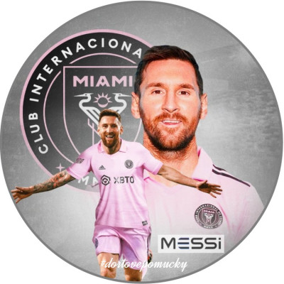 Messi Miami 5 - jedlý papír 20 cm 