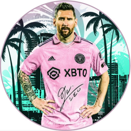 Messi Miami 7 - jedlý papír 20 cm 