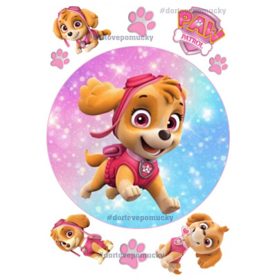 Jedlý papír Paw Patrol – mix obrázků A4 | Dortová dekorace
