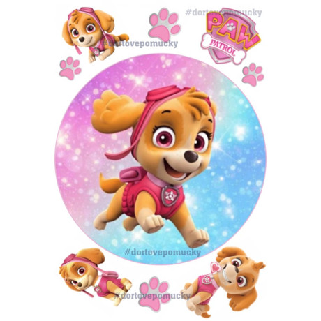 Jedlý papír Paw Patrol – mix obrázků A4 | Dortová dekorace
