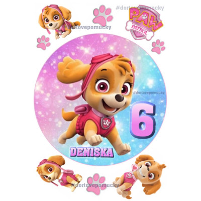 Jedlý papír Paw Patrol – mix obrázků A4 | Dortová dekorace