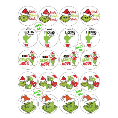 Grinch  na cupcake 2 - jedlý papír