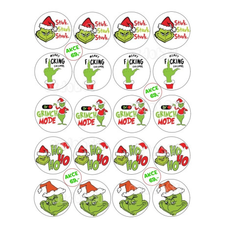 Grinch  na cupcake 2 - jedlý papír