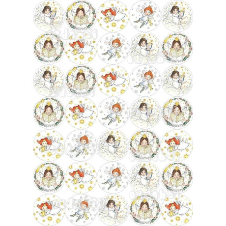 Vánoce 12 Ø40 mm  - jedlý papír