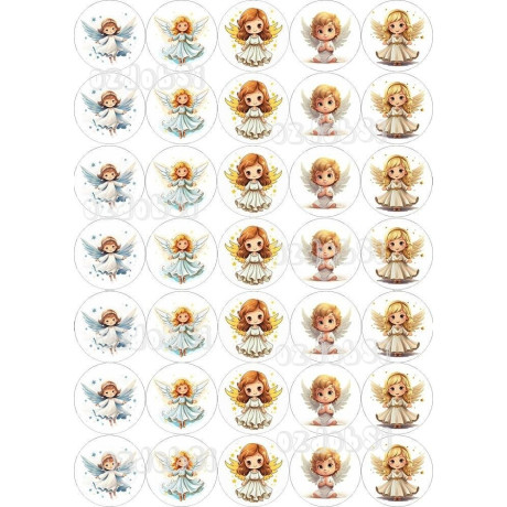 Vánoce 16 Ø40 mm - jedlý papír