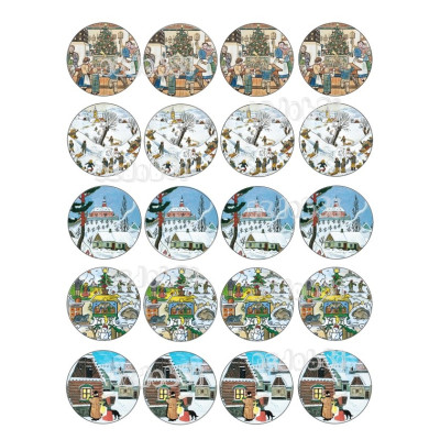 Vánoce 17 Ø48 mm - jedlý papír