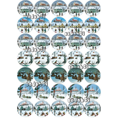 Vánoce 20 Ø40 mm - jedlý papír