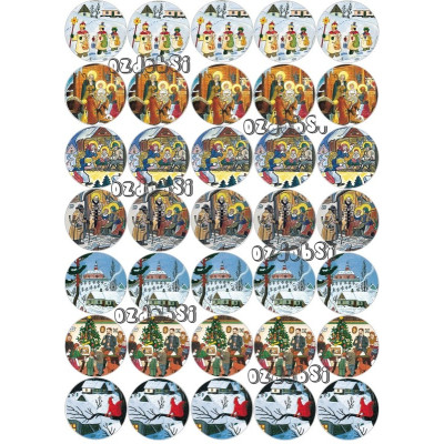 Tradiční české Vánoce – betlém, koledníci, zimní vesnice | Jedlý papír nebo fondánový list