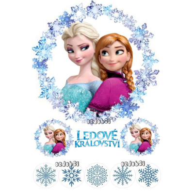 Ledové království 12 - jedlý papír 