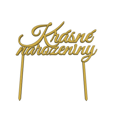 Krásne narozeniny č.14 - plastový zápich