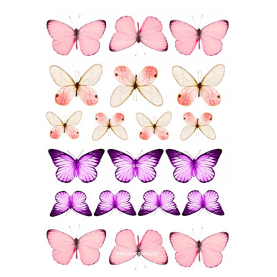 Motýli 6 - jedlý papír 