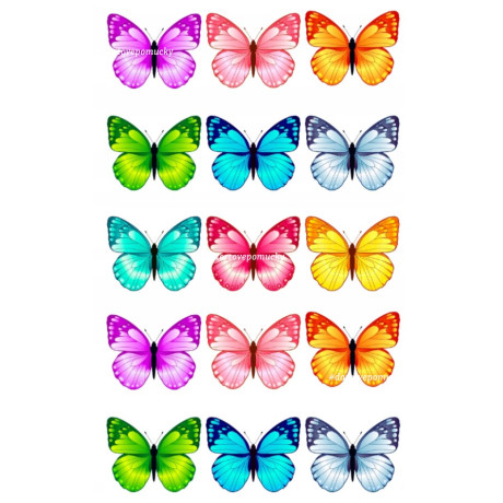 Motýli 12 - jedlý papír 