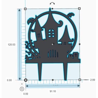 Wednesday zámek - dortový zápich